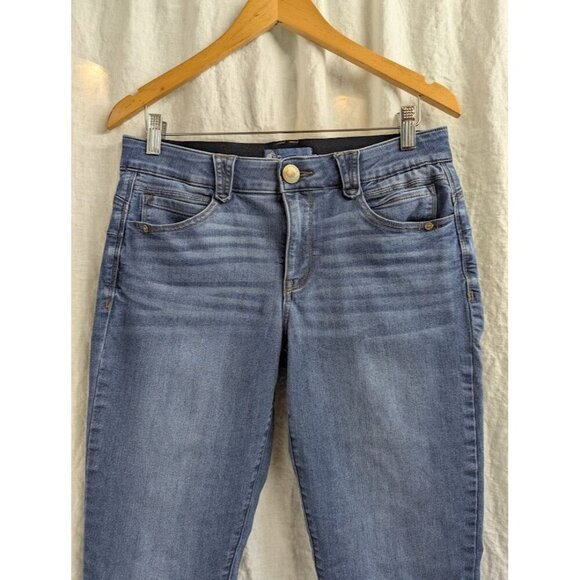 Democracy Jeans Womens 8 Blue Ab Technology Stretch Skinny Denim Mid Rise V2 - Picture 2 of 9